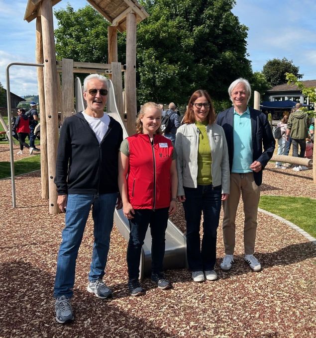 v.l.n.r. Rolf Butz, Nathalie Kaufmann (Aktive Familien), Doris Zemp (Seelsorgerin) und René Schönauer
